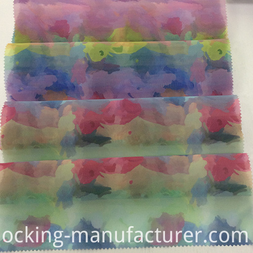 New Printed Colorful Organza Fabric for Garment and Textiles